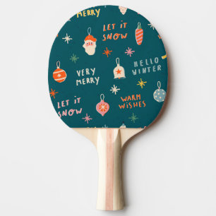 Vintage Christmas 2020: Ornamental Pattern Ping Pong Paddle