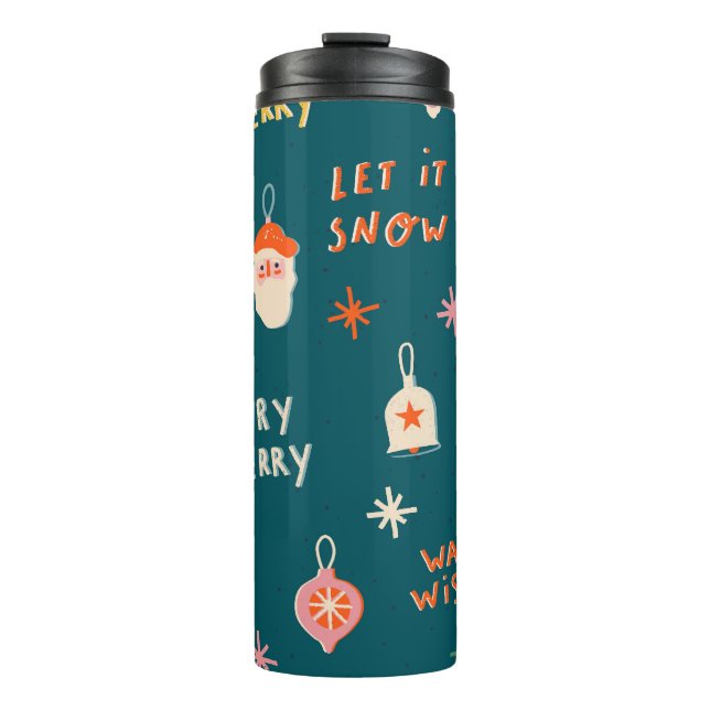 Vintage Christmas 2020: Ornamental Pattern Thermal Tumbler (Front)