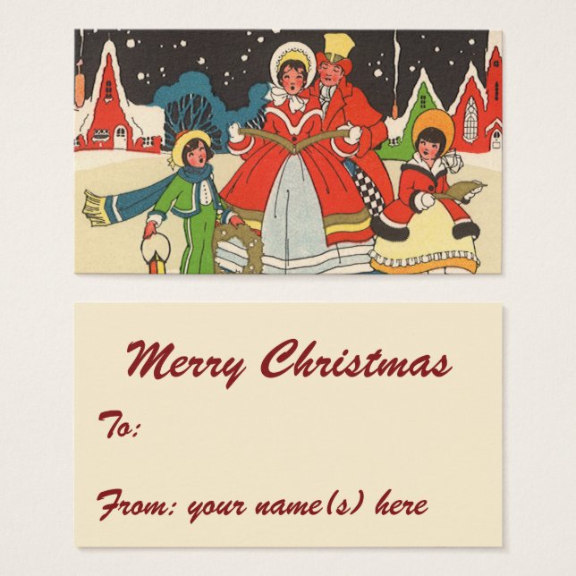 Vintage Christmas, a Family Singing Music Carols (Front & Back)