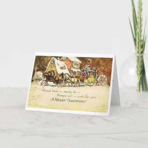 Vintage Christmas - A Wish for You, Holiday Card