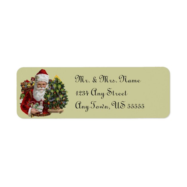 Vintage Christmas Address Labels (Front)