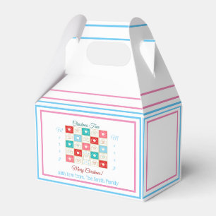 Vintage Christmas Advent Calendar Personalizable Favour Box