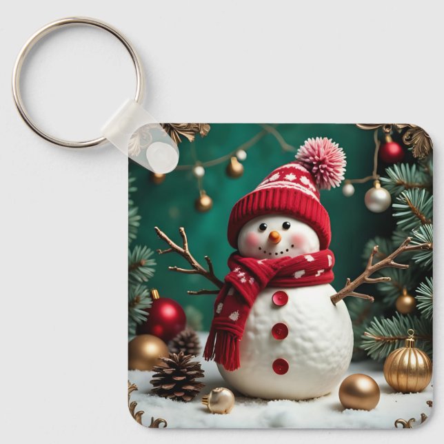 Vintage Christmas - Aluminium Keychain (Front)