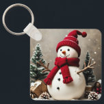 Vintage Christmas - Aluminium Square Keychain<br><div class="desc">Vintage Christmas - Aluminium Square Ornament
Design 02
A perfect little gift!</div>