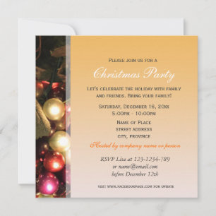 Vintage Christmas and holiday decoration party Invitation