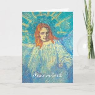 Vintage Christmas, Angel by Vincent van Gogh Card
