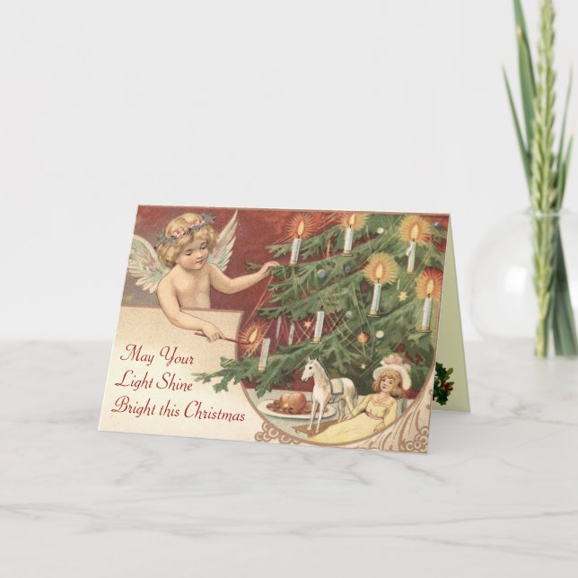 Vintage Christmas Angel Card (Front)