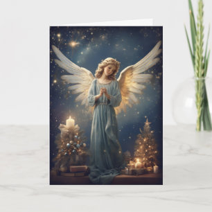 Vintage Christmas Angel Card Custom Message
