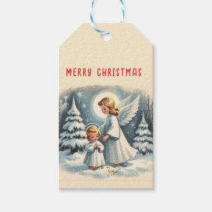  Vintage Christmas Angel, Child and Bird Gift Tags