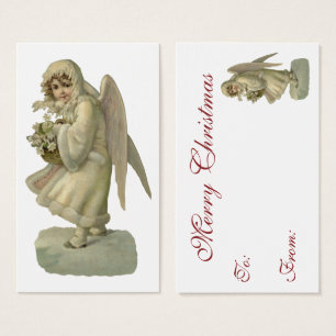 Vintage Christmas Angel Flowers, Victorian Die Cut