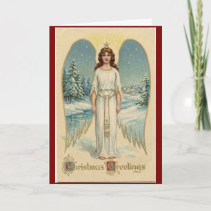 Vintage Christmas Angel Greeting Card