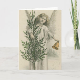 Vintage Christmas Angel Holiday Card