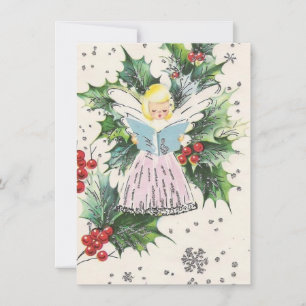 Vintage Christmas Angel Holiday Card