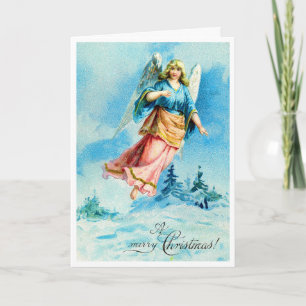 Vintage Christmas Angel Holiday Card