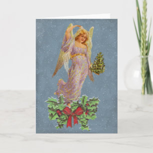 Vintage Christmas Angel Holiday Card