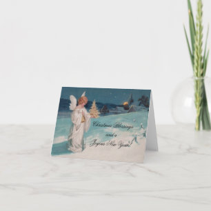 Vintage Christmas Angel Holiday Card