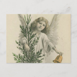Vintage Christmas Angel Holiday Postcard