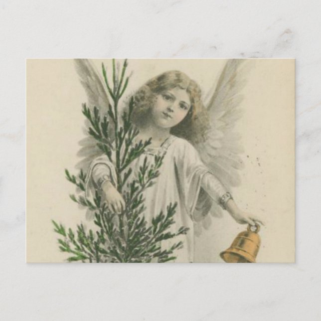 Vintage Christmas Angel Holiday Postcard (Front)