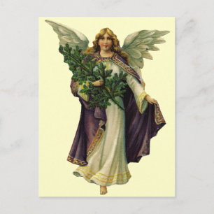 Vintage Christmas Angel Holiday Postcard