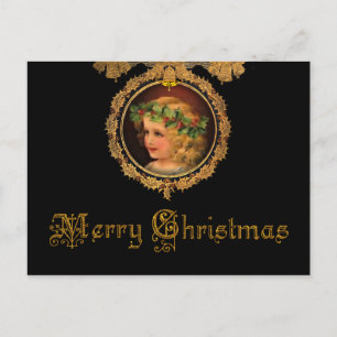 Vintage Christmas Angel Holiday Postcard