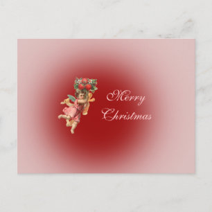 Vintage Christmas Angel Holiday Postcard