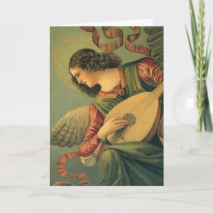 Vintage Christmas, Angel Musician Melozzo da Forli Holiday Card