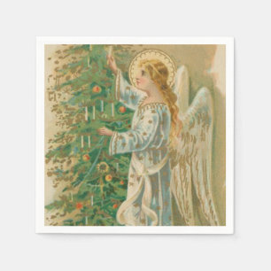 Vintage Christmas Angel Napkin