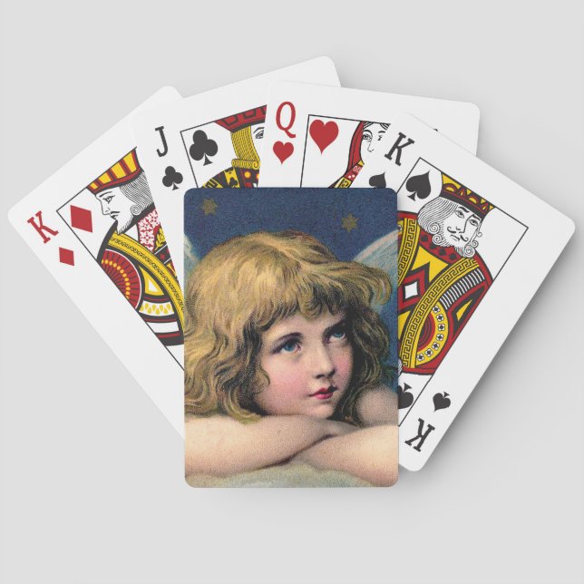 Vintage Christmas Angel  Playing Cards (Back)