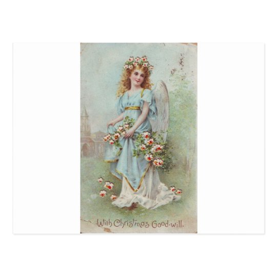 Vintage Christmas Angel Postcard
