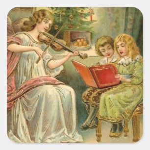 Vintage Christmas Angel Stickers