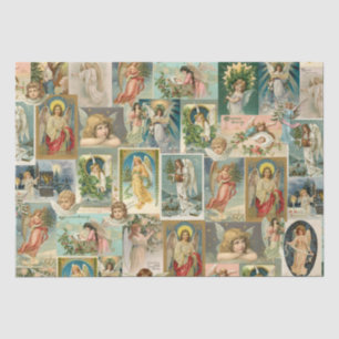 Vintage Christmas Angel Tissue Paper Wrap