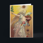 Vintage Christmas Angel With Doll Holiday Card<br><div class="desc">Vintage Christmas Angel With Doll</div>