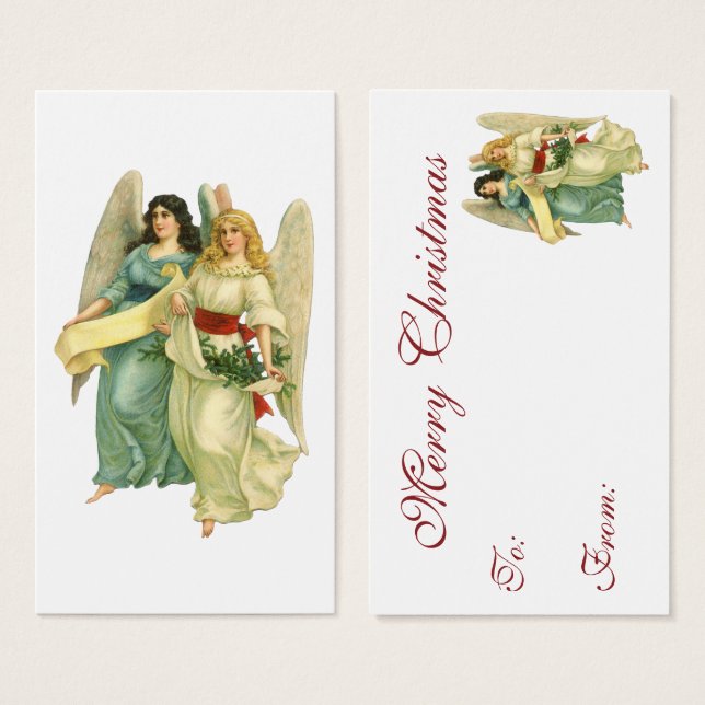 Vintage Christmas, Angelic Victorian Angels (Front & Back)