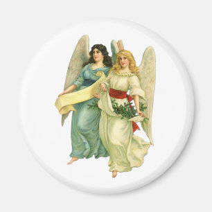 Vintage Christmas, Angelic Victorian Angels Magnet