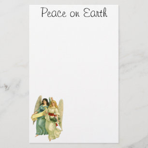 Vintage Christmas, Angelic Victorian Angels Stationery