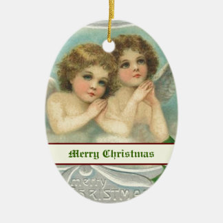 Vintage Christmas angels and holy berry ornaments