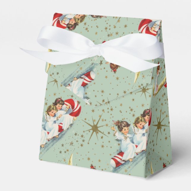 Vintage Christmas Angels  Favour Box (Front Side)