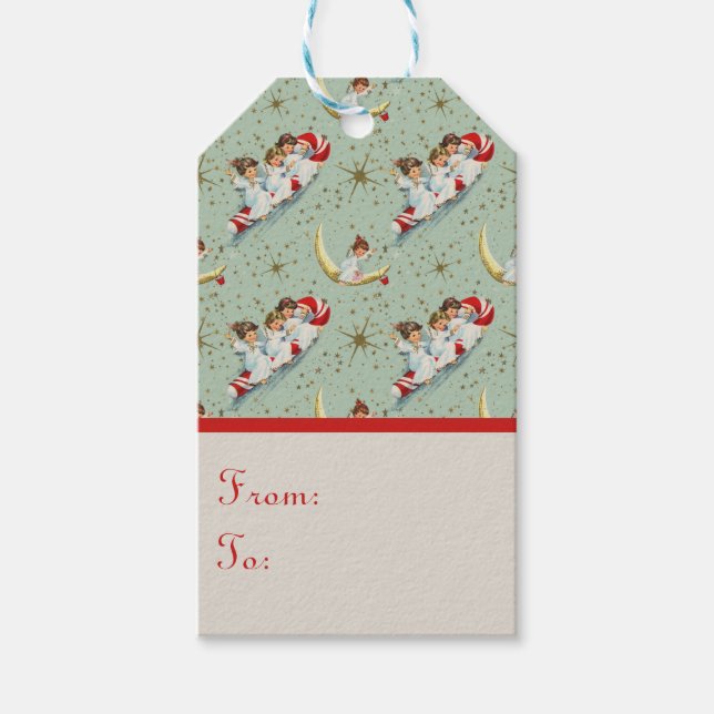 Vintage Christmas Angels  Gift Tags (Front)