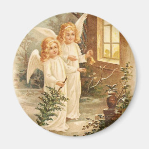 Vintage Christmas Angels Magnet