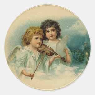 Vintage Christmas Angels Sticker