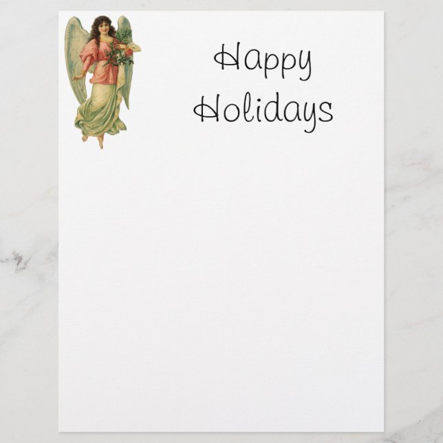 Vintage Christmas, Antique Victorian Angel (Front)