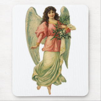 Vintage Christmas, Antique Victorian Angel Mouse Mat