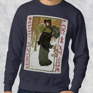 Vintage Christmas Art Nouveau Scribners Cover 1895 Sweatshirt