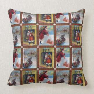 Vintage Christmas Art Pattern Cushion