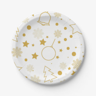 Vintage Christmas Art Plant Art One Little Christm Paper Plate