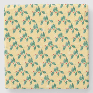 Vintage Christmas Art Stone Coaster