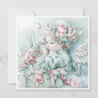Vintage Christmas Baby Angel Pastel