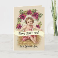 Vintage Christmas Baby Jesus Catholic Nun