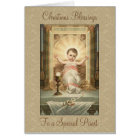 Vintage Christmas  Baby Jesus Tabernacle Priest