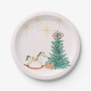 Vintage Christmas Baby Shower Invitation Paper Plate
